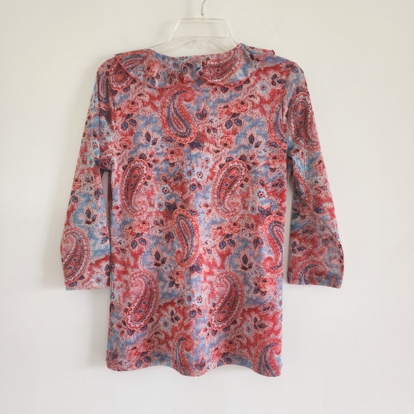Chaps Denim Women's Floral Paisley Print Blouse Size Large - Picture 2 of 6